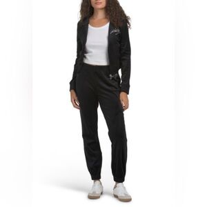 Juicy Couture Black Velour Jogger Set